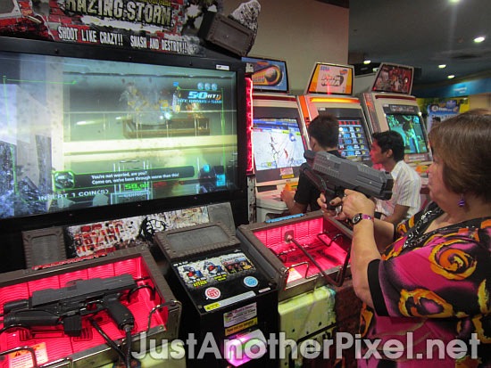 My nanay, shooting every dang enemy for the heck of it