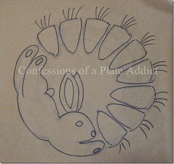 CONFESSIONS OF A PLATE ADDICT Bunny and Carrot Wreath design watermarked CONFESSIONS OF A PLATE ADDICT Bunny and Carrot Wreath design watermarked