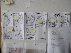 Carolyn, our art director, sketched out the story before our shoot. This helps us choose background colors and keep the pacing of the story.
