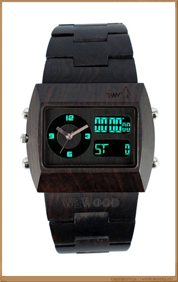 Деревянные часы WeWOOD blackCRONO grande Деревянные часы WeWOOD