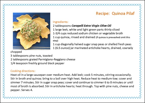 Recipe Card Quinoa