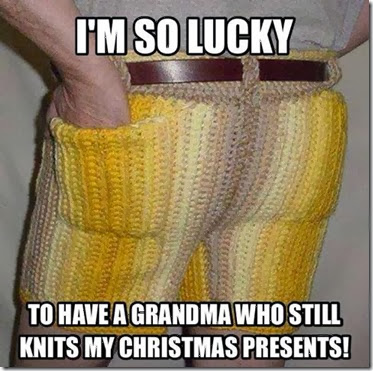 grandma knits christmas present