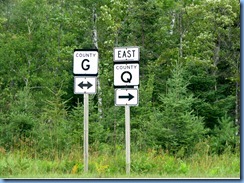 4791 Wisconsin - sign on County Route G at junction with County Route Q 4791 Wisconsin - sign on County Route G at junction with County Route Q