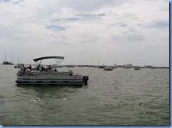 7963 private boat charter with Capt. Ron Presley  and his wife Karen - Banana River, Florida - boats waiting for final shuttle launch Atlantis