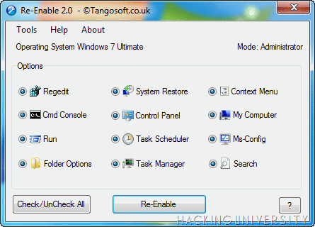re-enable tool windows
