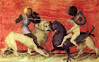 Aurora Consurgens Manuscript Fig7 Sun And Moon Knights Fight With Lances