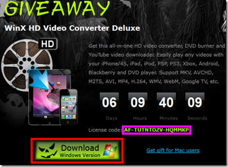 Promozione Halloween WinX HD Video Converter Deluxe