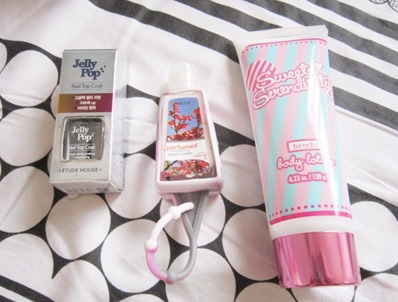 etude house jelly pop, body treats hand cream, bench sweet serendipity body lotion, bitsandtreats