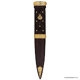 Sgian Dubh, Thistle and Stud Mount, Gilt
