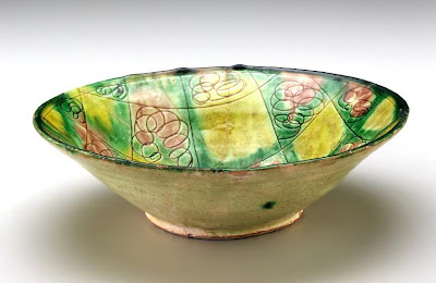 Bowl | Origin:  Nishapur,  Iran | Period: 10th century | Details:  Not Available | Type: Earthenware painted and incised under glaze | Size: H: 6.8  W: 22.6   D: 22.6  cm | Museum Code: S1997.127 | Photograph and description taken from Freer and the Sackler (Smithsonian) Museums.