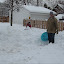 Sledding in the backyard Olympic pavilion. &ndash; 28-Feb-2010