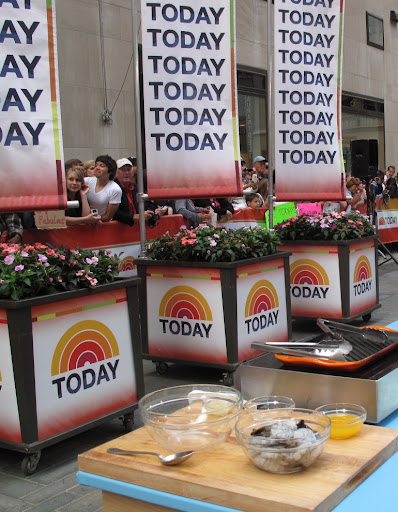 My cooking segment on Today was set up out on the plaza with a large and lively crowd.