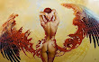 Red Dragon Wings Fantasy Girl