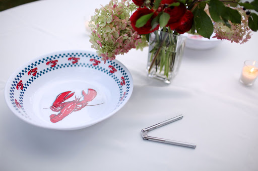 Bowls and tools were on hand for the true Maine experience of cracking open your own lobster.