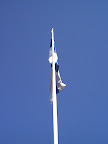 Finnish flag in pole Finnish flag in pole