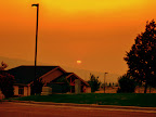 Sinking sun ... smoky skies