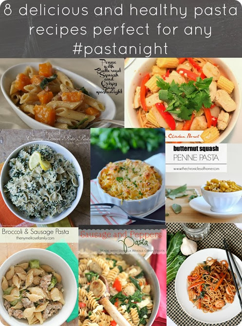 pasta night collage for pollinate blog