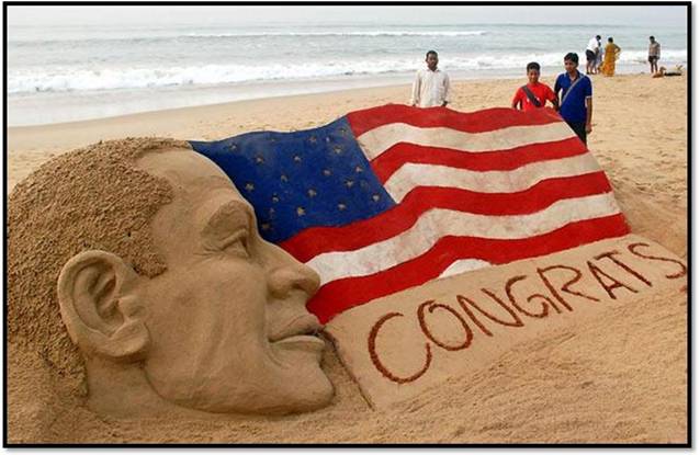 Statues of Lord Ganesha, Budha , Jesus and many more made up of Sand