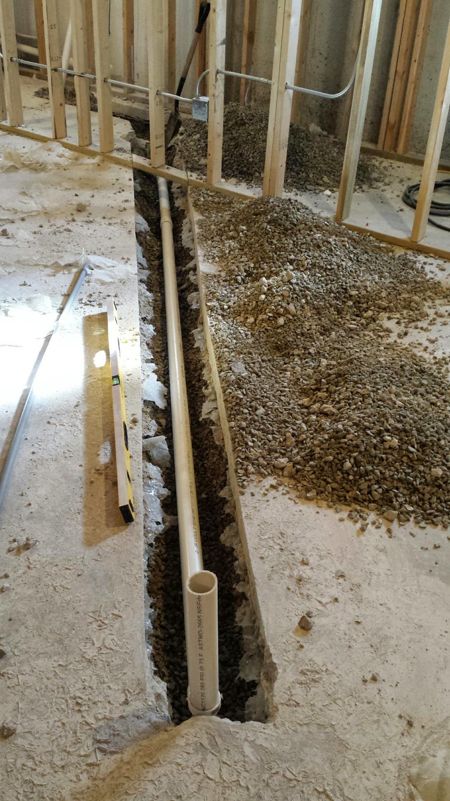 TJ's Home Construction Projects More plumbing Waste Line