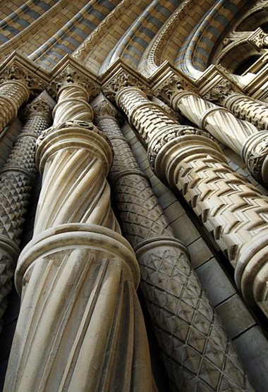 Fa&ccedil;ade Pillars Natural History Museum London, UK