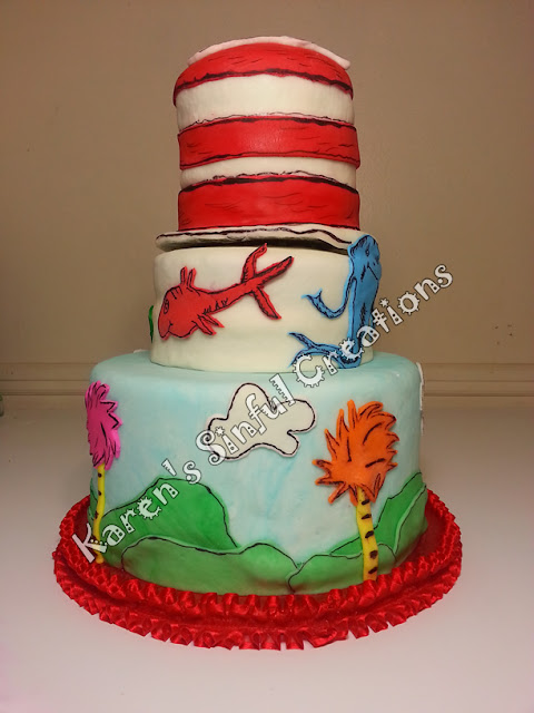 Karen's Sinful Creations: Cat in the hat themed cakes