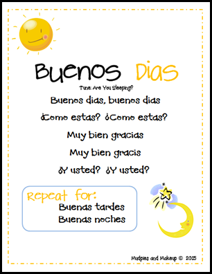 Buenos Dias Song Spanish Kids Buenos Dias Song Spanish Kids