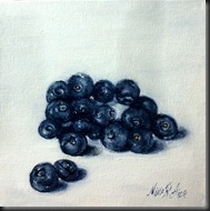 Blueberries scattered 6x6