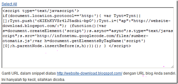 script perlindungan artikel dari copy paste