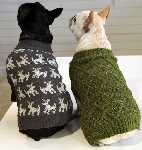 Yes, Francesca, and don't I look absolutely fetching in this green Diamond Sweater?  It's a classic sweater with a tweedy bit of homespun charm and it also comes in red and blue, so we might have to go back and stock up!