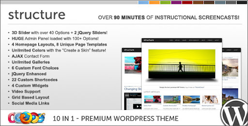 WP Structure 10 in 1 Premium Wordpress Theme - Business Corporate