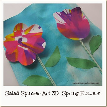 Salad Spinner Art 3D Spring Flowers