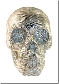 Rhinestone Clear skull WEB