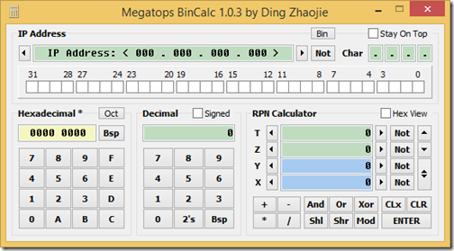 Screenshot Megatops BinCalc Screenshot Megatops BinCalc