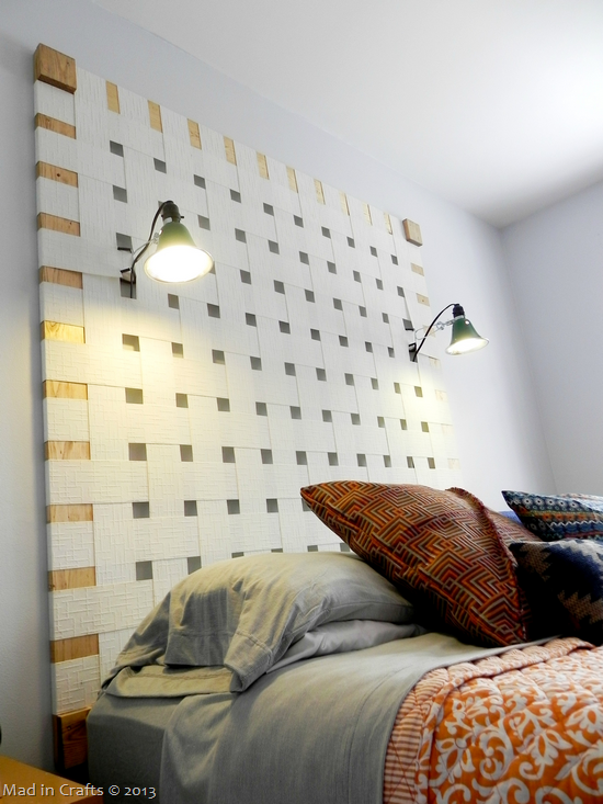 DIY Headboard with Reading Lamps