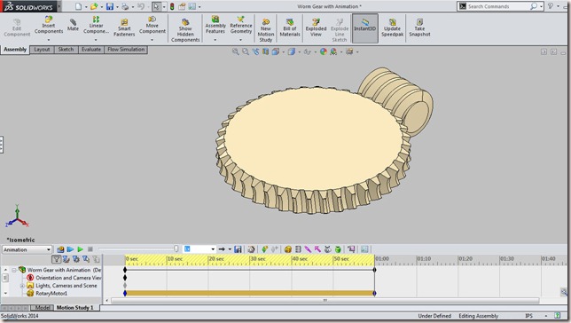 Worm Gear with Animation