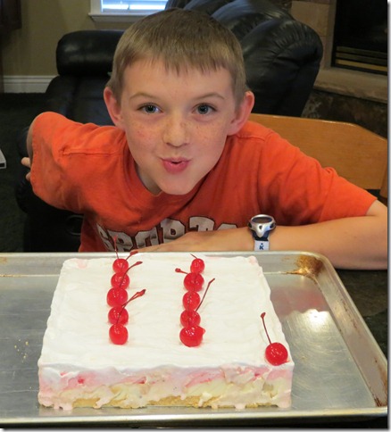 Parker's 11th birthday Ice Cream Cake