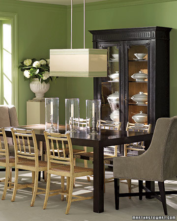 The combination of green and brown in this room is delightful. Who says a lively green isn't a fall color? The combination of green and brown in this room is delightful. Who says a lively green isn't a fall color?