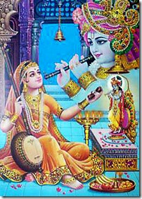 Mirabai chanting Krishna's name