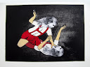 Five Ways to Torture my Body and my Soul, (3) etching, aquatint, & chine colle,