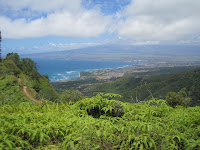 Looks down at Kahului from Waihe'e Ridge.