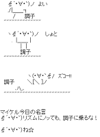 ξ´･∀･`）リズムにノッても、調子に乗るな！