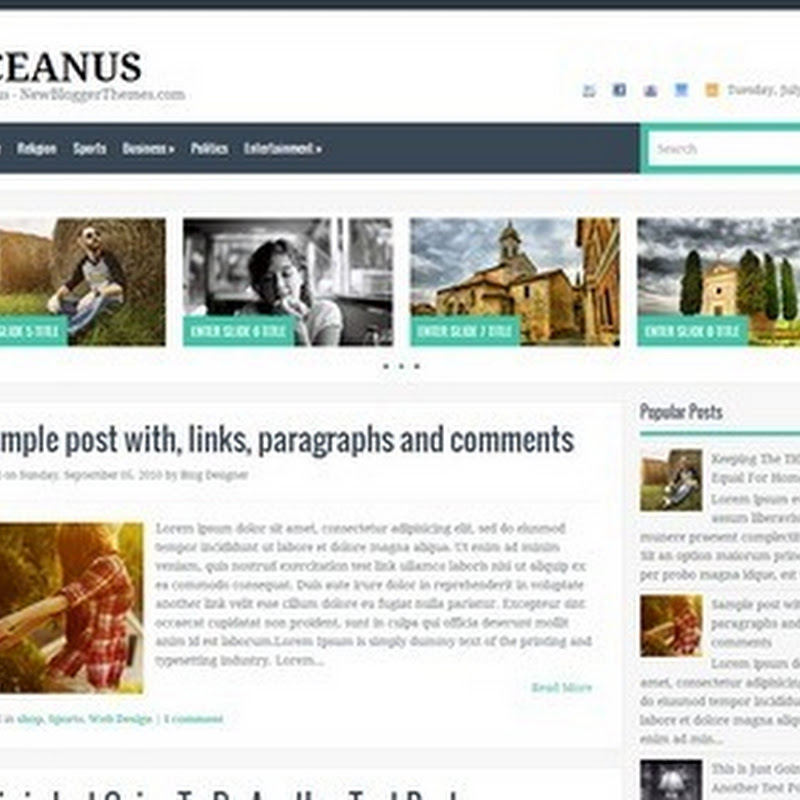 【Oceanus】Blogger Template 樣版推薦