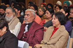 In the foreground, from left, Mrs Gurcharan Ghuman, Mr J S Ghuman and Bhai Balbir Singh
