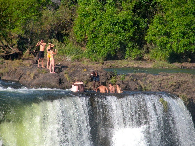 Devil's Pool Swimming on the Edge of the Victoria Falls Amusing