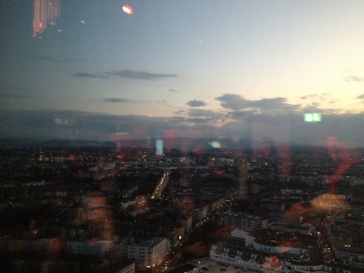 Our last stop of the evening was at a cocktail party for Victorinox (of Swiss Army knife fame). We were loving the view from the 31st floor.