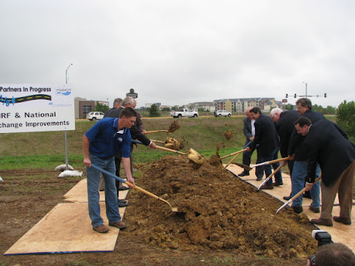 Officials break ground on the new James River Freeway and National interchange. (photo credit: Matt Evans)