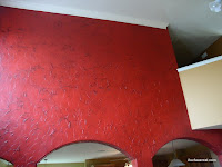 Textured and glazed wall