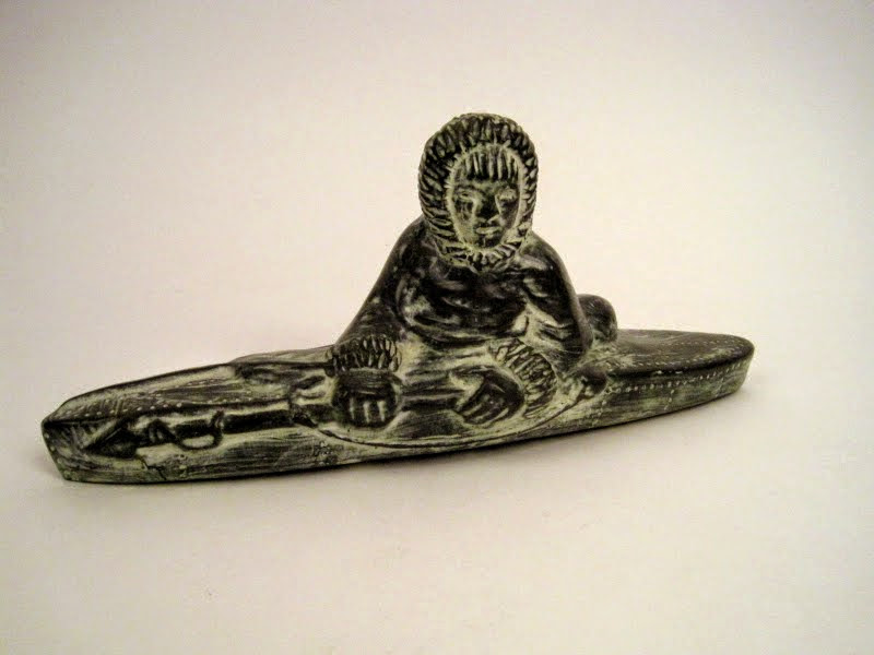 AL Wolf Soapstone Carving