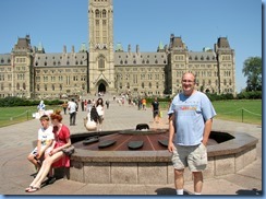6086 Ottawa - Bill in front of the Centennial Flame  at Parliament Buildings - Centre Block