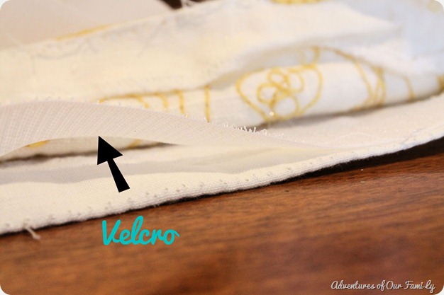 no sew pillowcase velcro edges